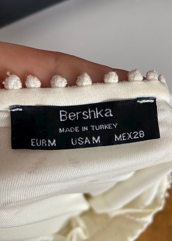 Bershka BERSHKA DANTEL DETAY ASKILI ELBİSE