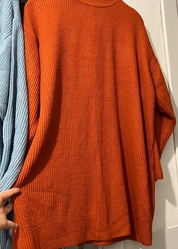 H&M Mavi Yünlü Uzun Kollu Triko Kazak