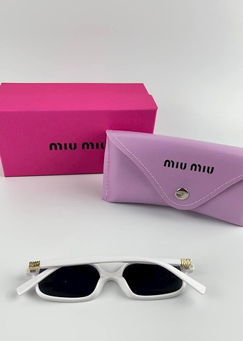 Beden Miu Miu Beyaz Minimalist Kadın Güneş Gözlüğü