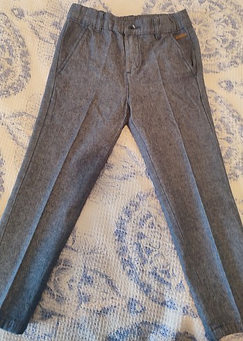 Keten mavi pantolon - Görsel 6