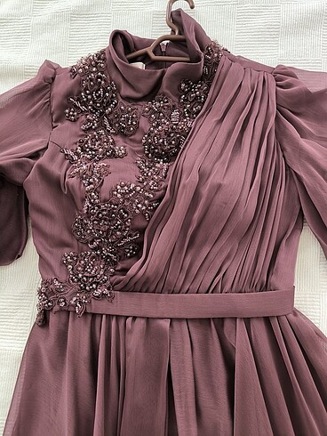 38 Beden bordo Renk Abiye elbise