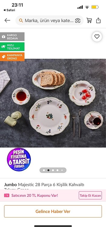 Jumbo Kahvaltı Takımı