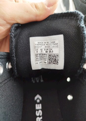 40 Beden siyah Renk Converse