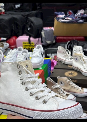37 Beden Beyaz Converse All Star Yüksek Tabanlı Spor Ayakkabı