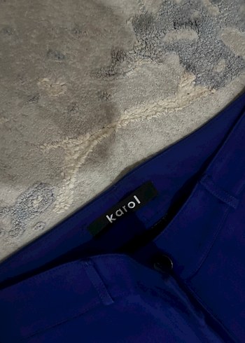 Kemer Detaylı Lacivert Kadın Denim Pantolon - Görsel 2