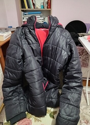 13-14 Yaş Beden siyah Renk çocuk mont