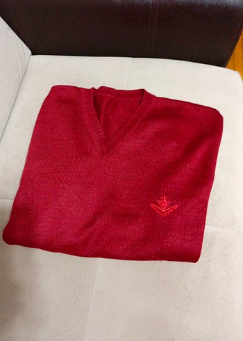 Bordo V Yaka Erkek Triko Kazak - Görsel 4