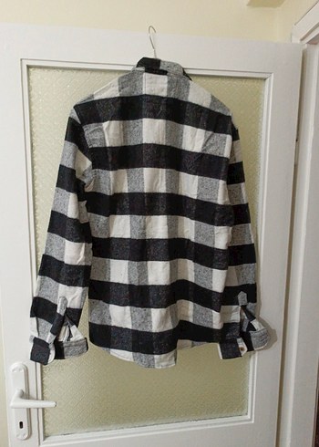 Gri Ekose Pamuklu Erkek Gömlek - Görsel 4