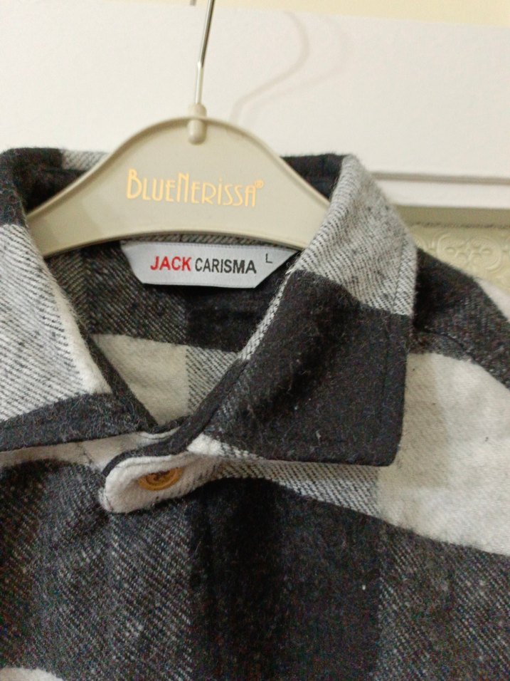 Gri Ekose Pamuklu Erkek Gömlek - Görsel 2