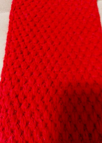 Kadın Bordo Örgü Atkı boyunluk - Görsel 5