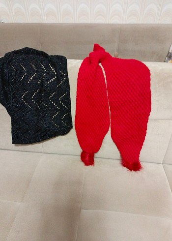 Kadın Bordo Örgü Atkı boyunluk - Görsel 2