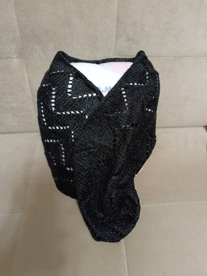 Kadın Bordo Örgü Atkı boyunluk - Görsel 3