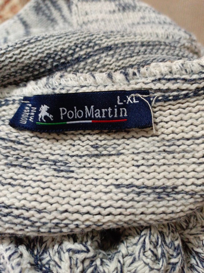 Gri Örgü Yılan Desenli Yüksek Yaka Erkek Kazak sıfır - Görsel 4