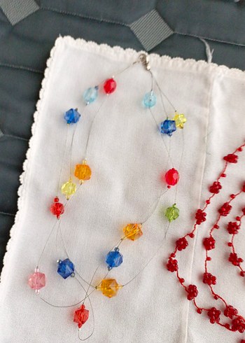 Renkli İşlemeli Boncuklu Bohem Takıları - Görsel 8