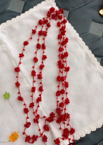 Renkli İşlemeli Boncuklu Bohem Takıları - Görsel 7