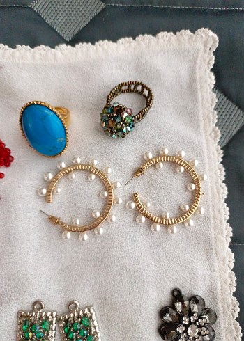 Renkli İşlemeli Boncuklu Bohem Takıları - Görsel 2