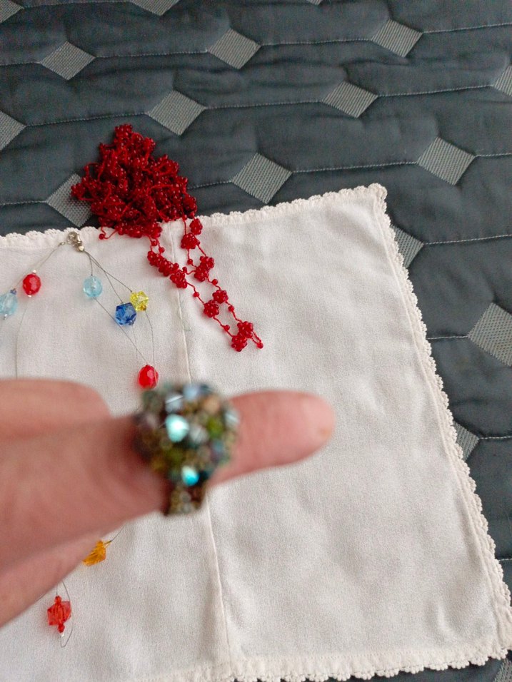 Renkli İşlemeli Boncuklu Bohem Takıları - Görsel 5