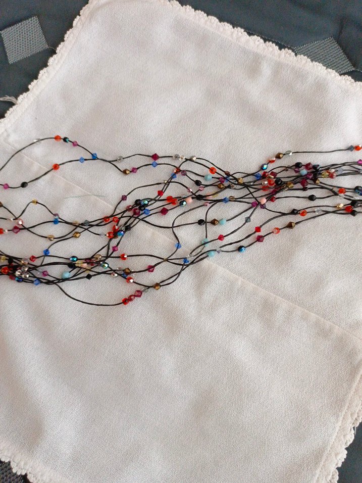 Uzun Çok Renkli Boncuklu Bohem Kadın Kolye - Görsel 4