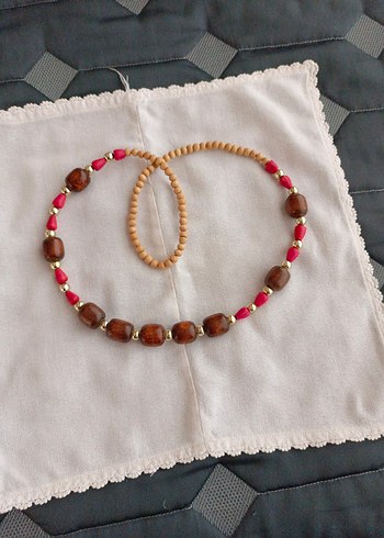 Uzun Renkli Boncuklu Bohem Kolye - Görsel 7