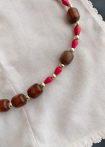 Uzun Renkli Boncuklu Bohem Kolye - Görsel 6