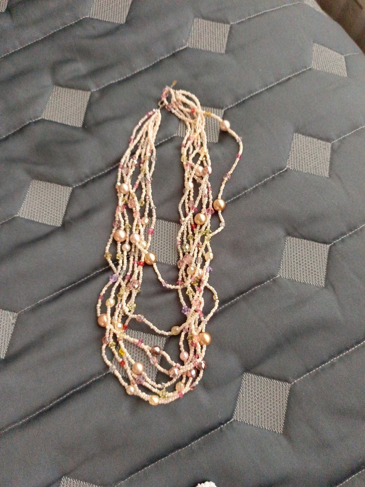 Uzun Renkli Boncuklu Bohem Kolye - Görsel 2