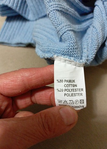 Mavi erkek  Triko Kazak - Görsel 8