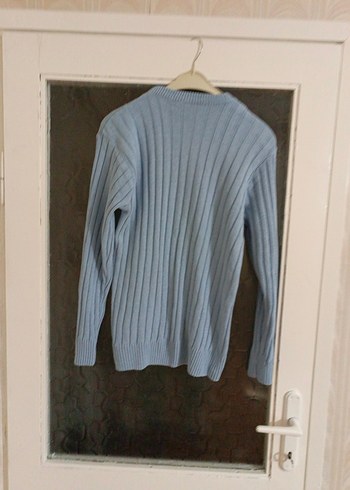 Mavi erkek  Triko Kazak - Görsel 2