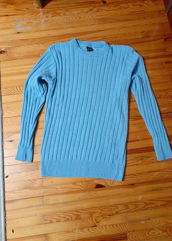 Mavi erkek  Triko Kazak - Görsel 4