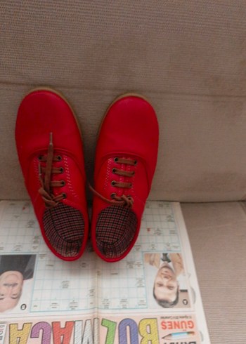 Kırmızı bayan babet - Görsel 7