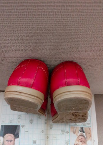 Kırmızı bayan babet - Görsel 4