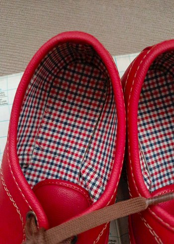 Kırmızı bayan babet - Görsel 3