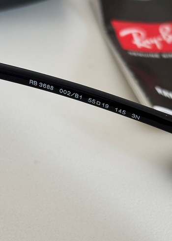 Orijinal Ray-Ban Siyah / RB 3688 Kadın Güneş Gözlüğü - Görsel 4