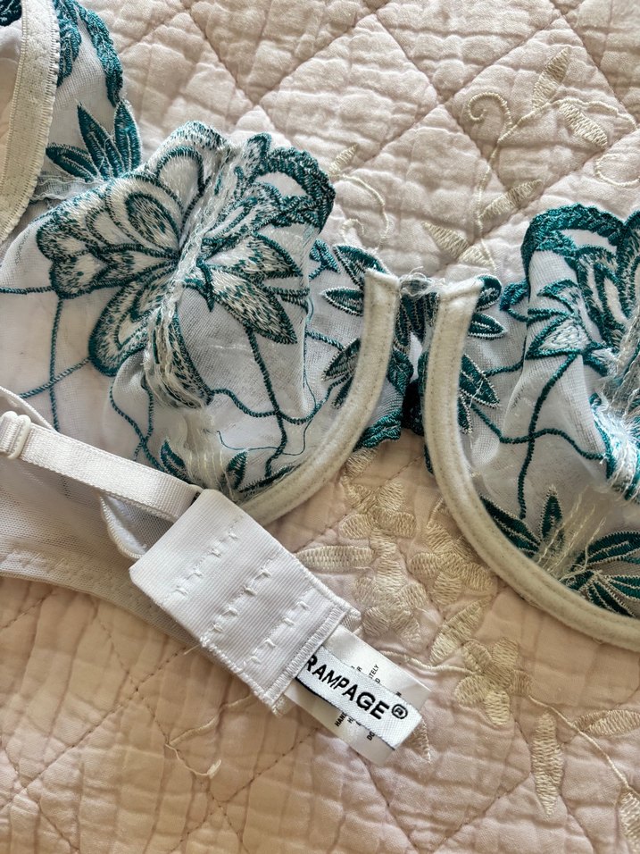 Turkuaz Nakışlı Bohem Bralet / sütyen - Görsel 4