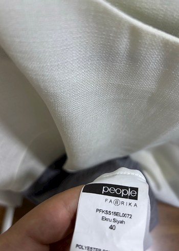 l Beden beyaz Renk Fabrika marka Kısa Kollu Midi Elbise -ofis