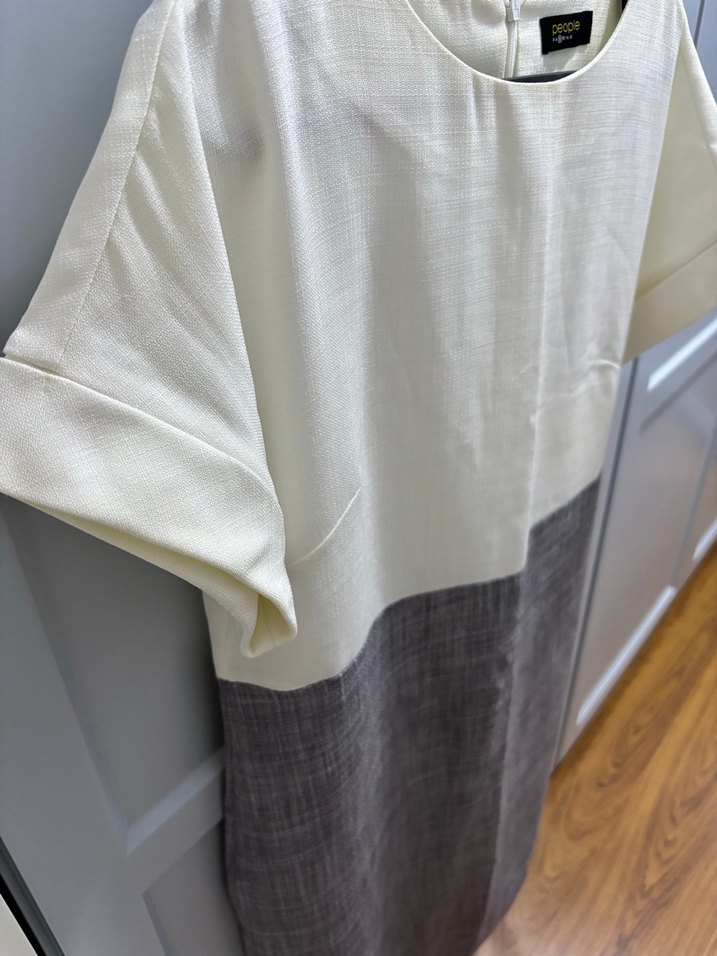 Fabrika marka Kısa Kollu Midi  Elbise -ofis - Görsel 4