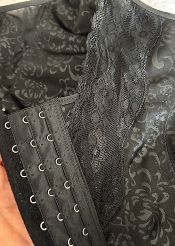 Siyah Midi dekolte Korse / büstiyer - Görsel 4