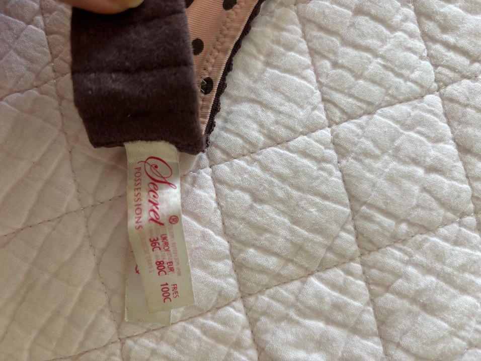 Puantiyeli Pembe sütyen / çok iyi durumda - Görsel 4