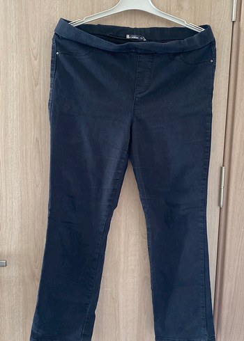 44 Beden Lacivert Midi Kadın Denim Pantolon