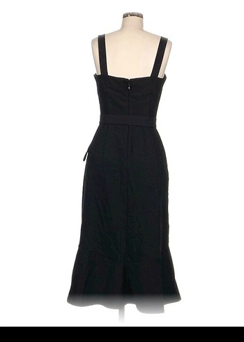 Kemerli Siyah Uzun Elbise - Görsel 2