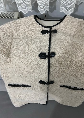 Mango muadili Düğmeli bej Sıcak Kadın mont - Görsel 2