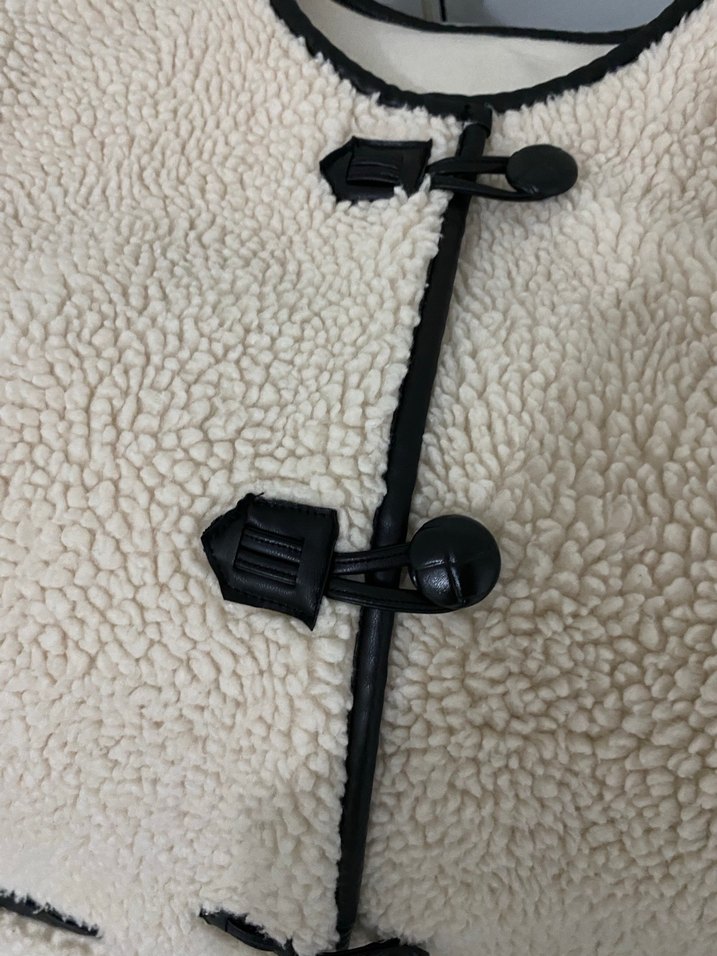 Mango muadili Düğmeli bej Sıcak Kadın mont - Görsel 4