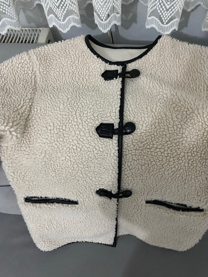 Mango muadili Düğmeli bej Sıcak Kadın mont - Görsel 2