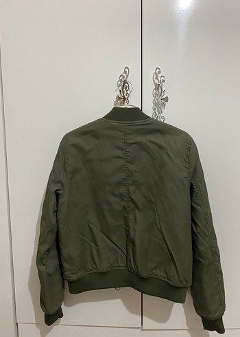 Yeşil Fermuarlı Kadın Ceket - Görsel 4