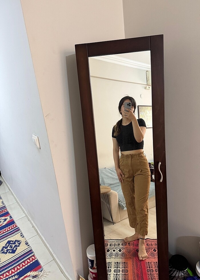 Bilekte pantolon beli lastikli - Görsel 2