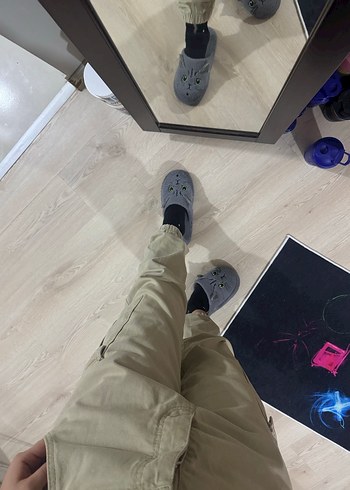 Gri Kadın Boyfriend Midi Jean Pantolon - Görsel 4