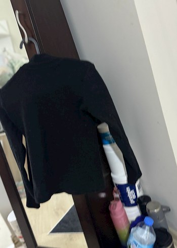 Siyah kadın Boğazlı Sweatshirt - Görsel 2