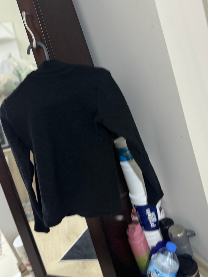 Siyah kadın Boğazlı Sweatshirt - Görsel 2