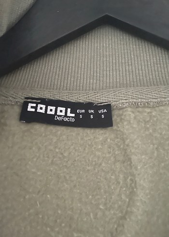 Defacto Yarım Fermuarlı haki Kadın Sweatshirt