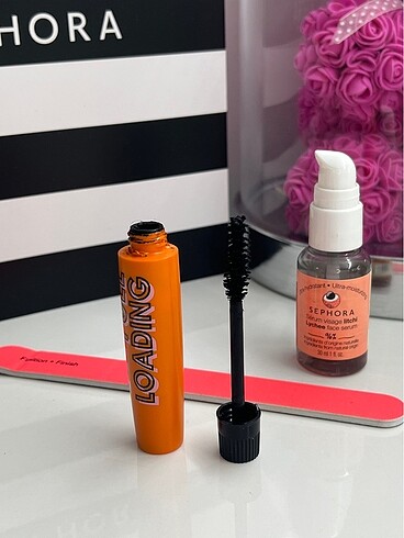  Beden Sephora marka rimel törpü ve serum set