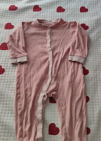 Düğmeli Pembe Bebek Kız Tulumu